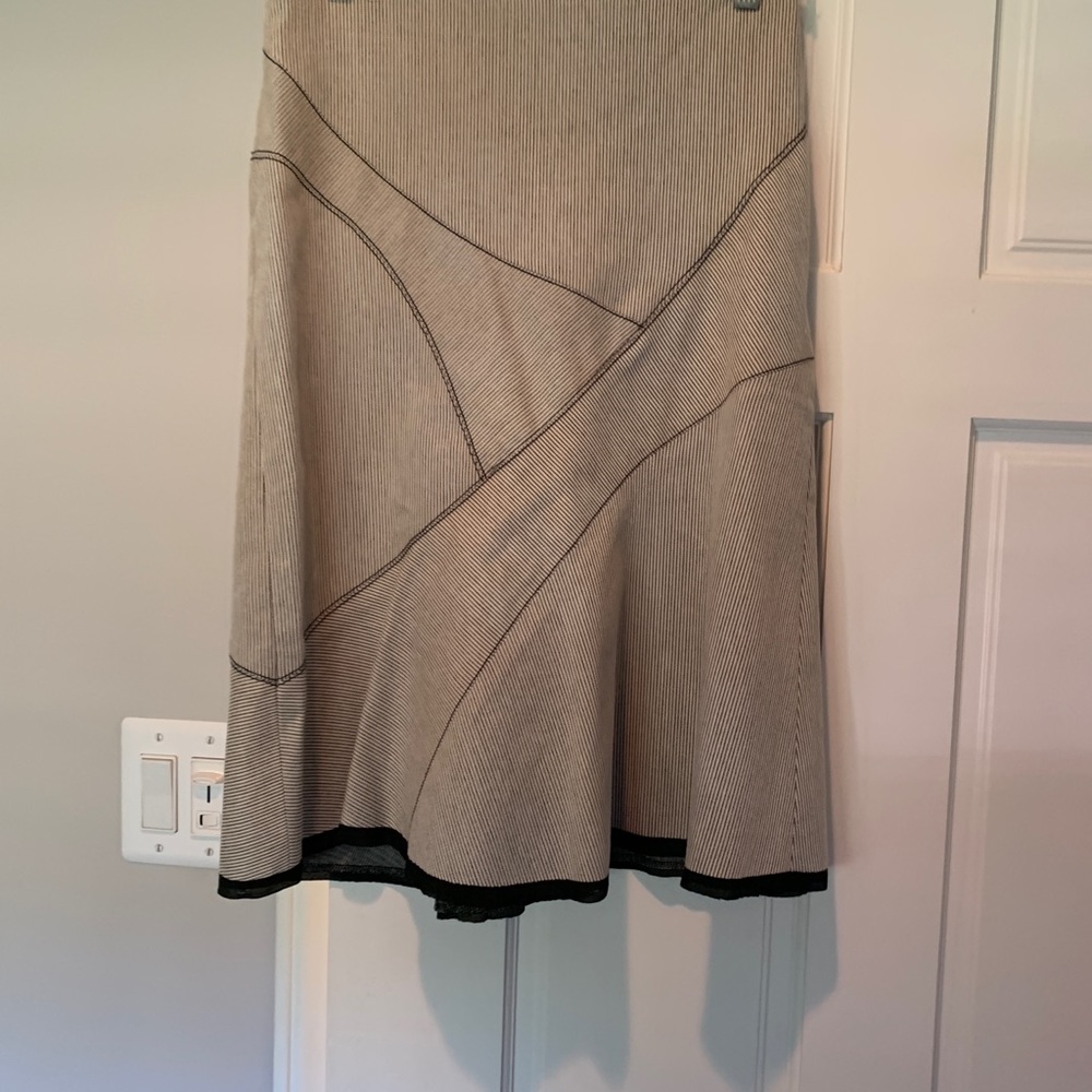 Pinstripe black and white skirt